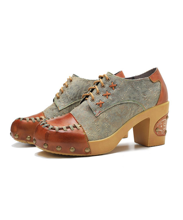 Vintage Stitch Heel Shoes